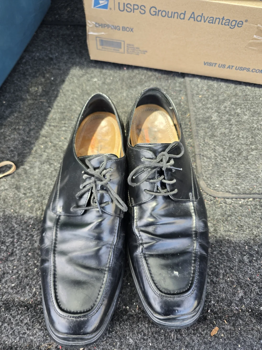 Men's Black‎ Leather Lace-Up Dress Shoes